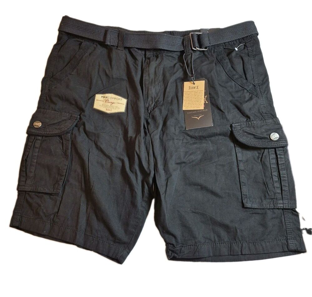 Raw X Men’s Cargo Shorts Size 40 Black